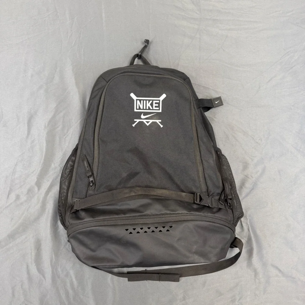 Nike Baseball Vapor Select Backpack Black Ventilated Shoe Compartment Bag